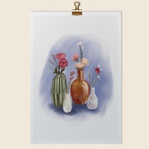 Bodegón flores (Lámina A5)